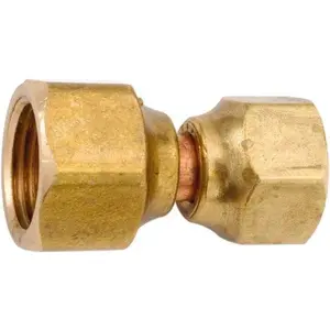 Swivel, Reducing, 5/8" Flare X 1/2" Flare, Connector Nuts, Brass, Aus4if, Us4if