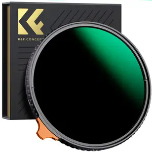 【K&F CONCEPT】 ND3-ND1000 Variable ND Lens Filter (1.5-10 Stops) Putter Adjustable HD Neutral Density Filter with 28 Multi-Layer Coatings for Camera Lens (Nano-X Series)，photography equipment