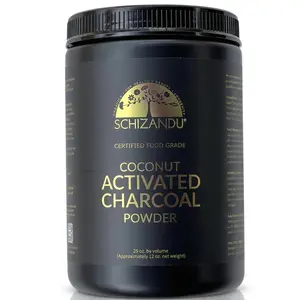 Organic Charcoal Powder by Schizandu - Activated Charcoal Natural, Vegan, Organic, GMO Free - Large Bottle 25 oz Powder