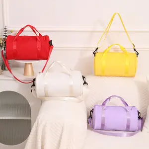 Fashion Dance Bag Yoga Latin Ballet Fitness Sports Bag Clothes Shoes Storage Waterproof Crossbody Round Barrel Bag