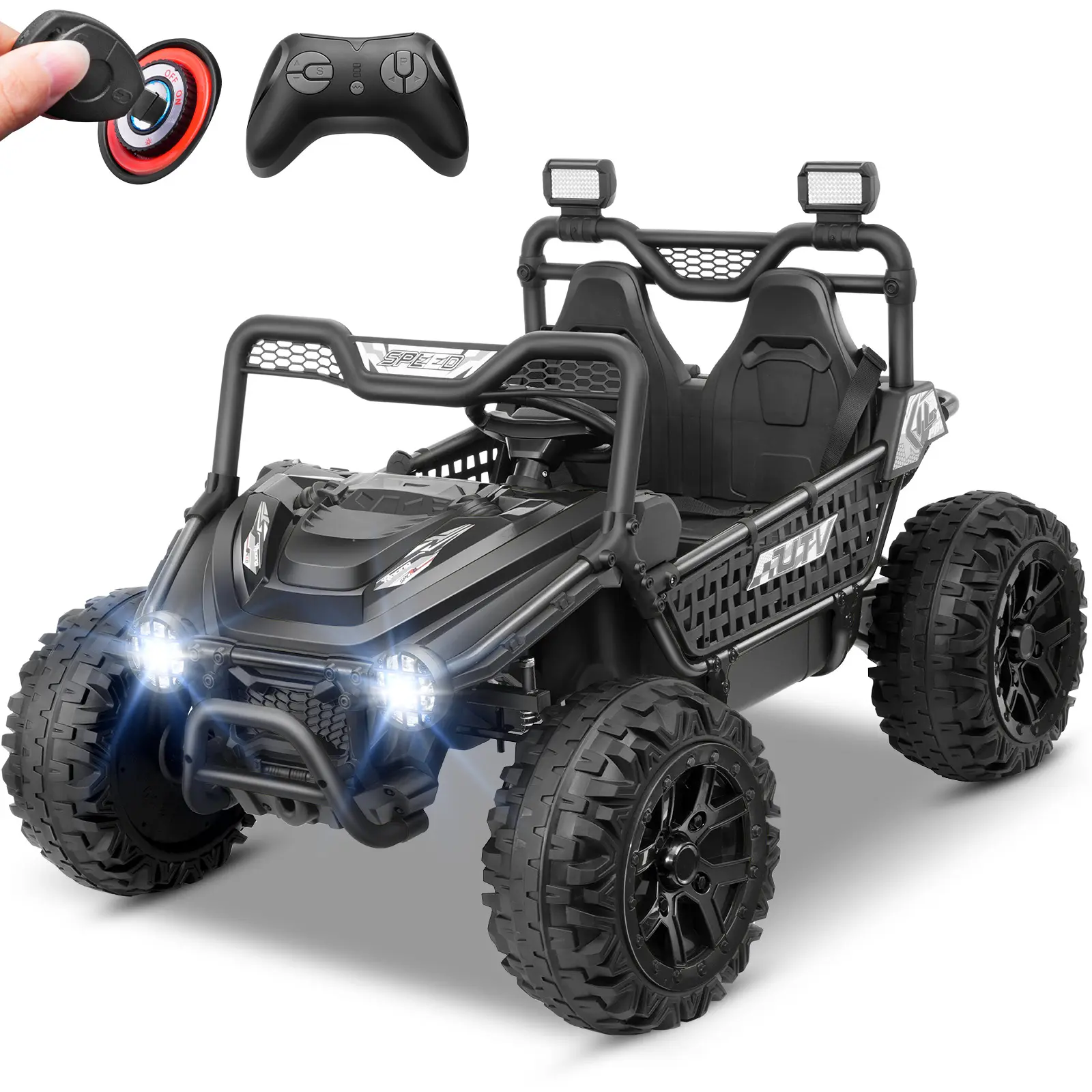 Black-110lbs Cap-24V-2Seater-3Y+