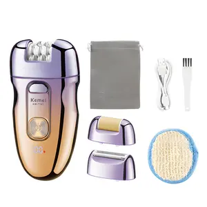 3 in 1 Electric Hair Removal Instrument Epilator Hair Remover, 1 Set Rechargeable USB Rechargeable Remover Hair Removal Machine with Replace Heads, Personal Care Appliances for Women, Portable Hair Remover