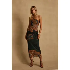 Avani Emerald Floral Strapless Maxi Dress