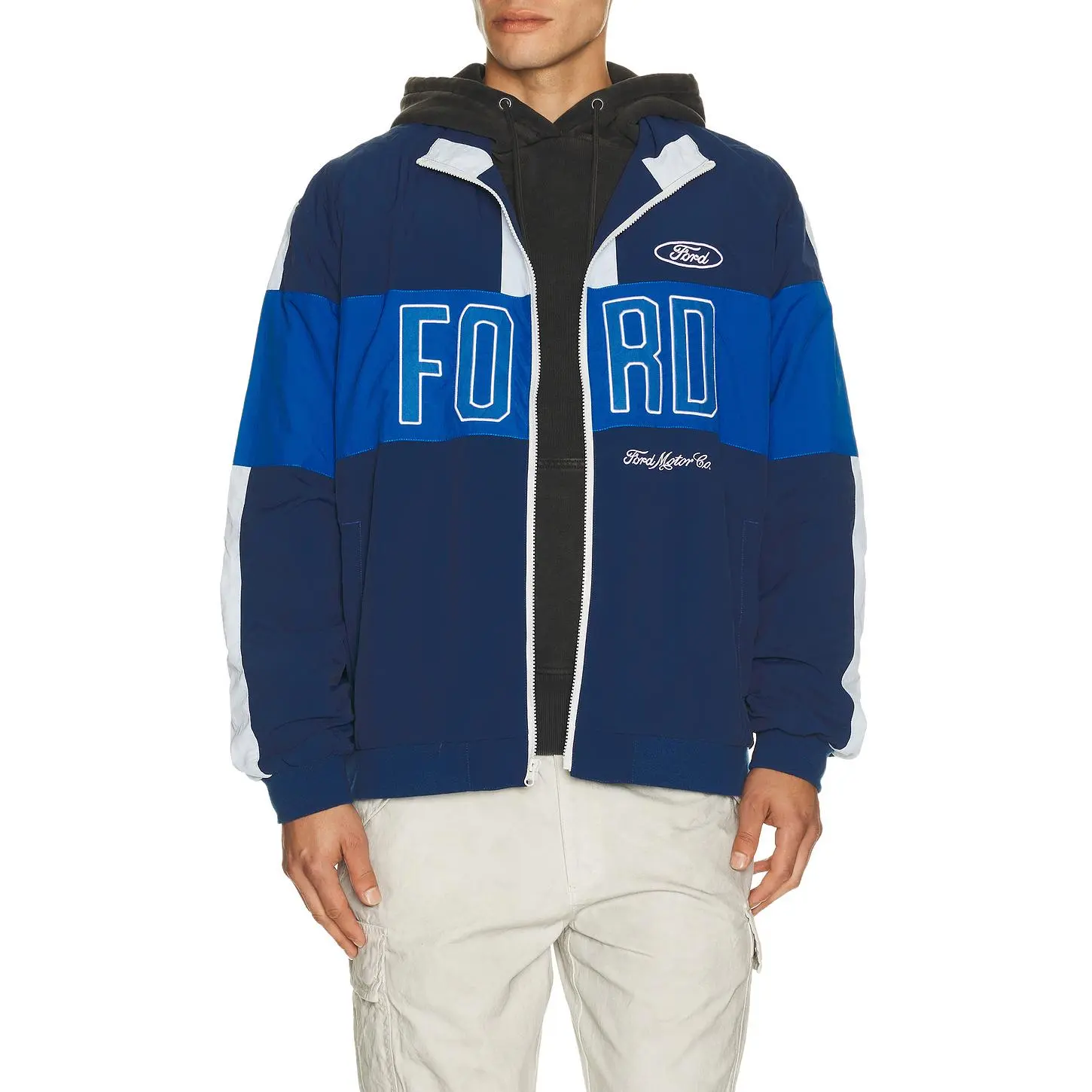 Junk Food Ford Windbreaker Jacket in Lagoon Blue