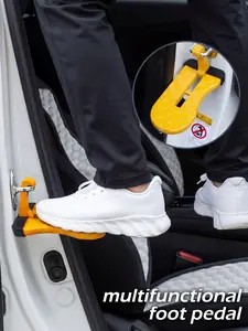 Car Door Step Ladder with Safety Hammer, Anti-Slip Door Latch Hook for SUV & Truck Roof Access, Compact & Durable