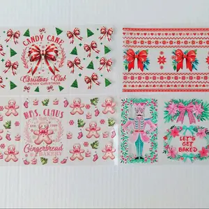 Christmas uv dtf cup wraps Bundle | Cup Stickers | 16oz Wraps | Tumbler Stickers | Laptop Stickers | Grab bag