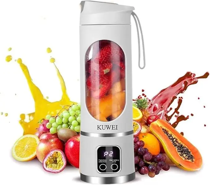 Mother's Day Gift Ultimate Portable Blender - USB Rechargeable, Compact 304 Steel Blades Cup Juicer, Leak-Proof, Makes Smoothies, Shakes, Baby Food in Seconds for Travel, Gym Use