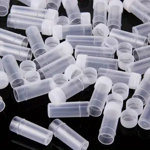 100pcs 5ML Small Plastic Containers Storage Bottles Jars Empty Pill Bottles Sample Bottles Vial Test Tube with Caps for Solid Powder Pills Seeds Healthcare Tin