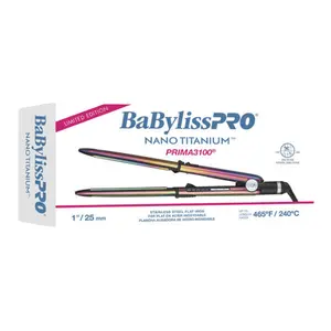 BaBylissPRO Limited Edition Iridescent Nano Titanium Prima 3100 Flat Iron BNTRB3100TUC