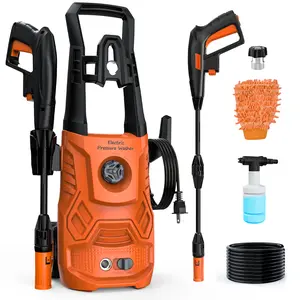 Electric Pressure Washer - 1900PSI Max, 2.6GPM, 1500W Power, with Foam Cannon, Adjustable Nozzle, Compact & Portable Design for Cars, Driveways, Patios, Fences & Outdoor Cleaning