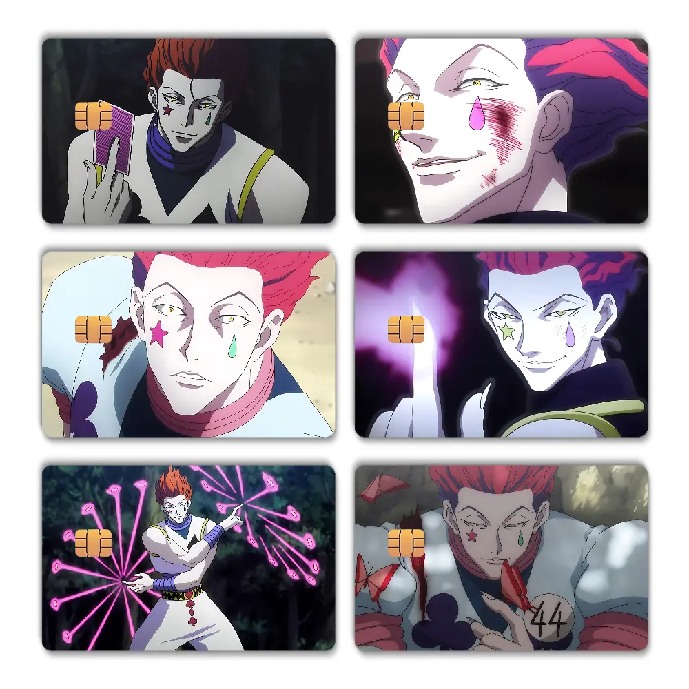 Hunter X Hunter Hisoka Anime Stickers Sticker Skin Film Cover For Small Chip Credit Debit Card Bus Card HT12