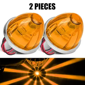 2PCS LED Watermelon Lights Truck Car Side Marker Light pick up Truck Clearance Lamp Turn Signal Indicator Lamp for Lorry Trailer