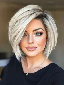10 Inch Short Synthetic Wigs for Women, Natural Looking Gorgeous Fluffy Wigs, Synthetic Full for Party, Daily Use, Synthetic Material Wigs