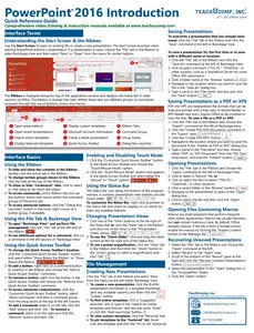PowerPoint 2016 Introductory Quick Reference Guide