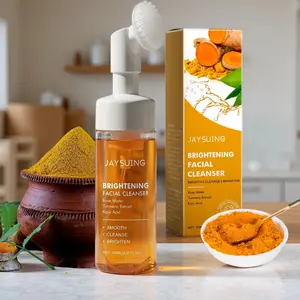 Turmeric Brightening Facial Cleanser, Gentle Cleansing Facial Cleanser, Turmeric Foaming Cleanser, Moisturizing Facial Skin Care Product for Women & Men, Turmeric Face Wash