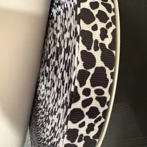 6/8" Cow Print Grosgrain Ribbon 100-Yard Roll