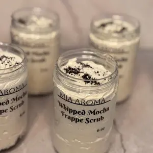 Whipped Mocha Frappè Sugar Body Scrub - Exfoliates Dry Skin with Natural Sugar Crystals & Rich Oils for Soft Smooth Hydrated Skin