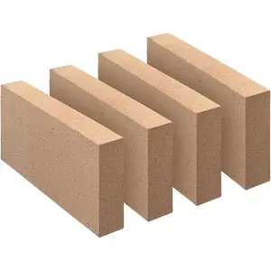 Fire bricks, Food Grade Woodstove Firebricks, 3000F, Size 9″ x 4-1/2″ x 1-1/4″, 4-Pack, Insulating Fire Bricks, Clay Firebricks Replacement for Wood Stoves, Fireplaces, Fire Pit, Kiln, Pizza Oven