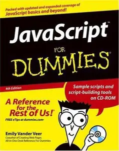 USED Book - JavaScript For Dummies by Emily A. Vander Veer (Paperback) - english