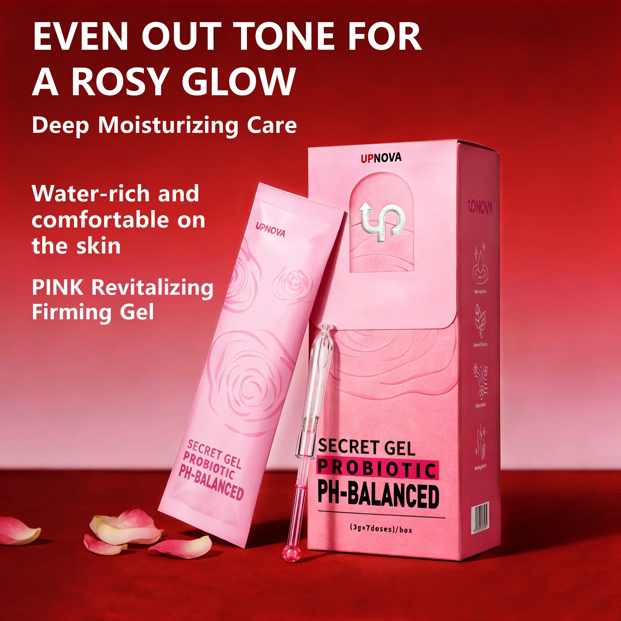 Probiotic Feminine Gel with pH-Balanced Formula for Gentle Herbal Soothing Odor-Neutralizing Care & Light Firming Toning Feel for Daily Use  wellness love  acid–base balance-UPNOVA