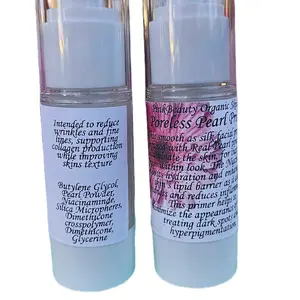 Poreless Pearl Primer Infused with Niacinamide - Real Pearl Makeup Base for Comfortable Skincare face wrinkle Flawless Smooth Cosmetic