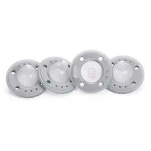 Ninni Co Pacifier Frost 4 Pack Soft Silicone Orthodontic Pacifiers for Breastfed Babies