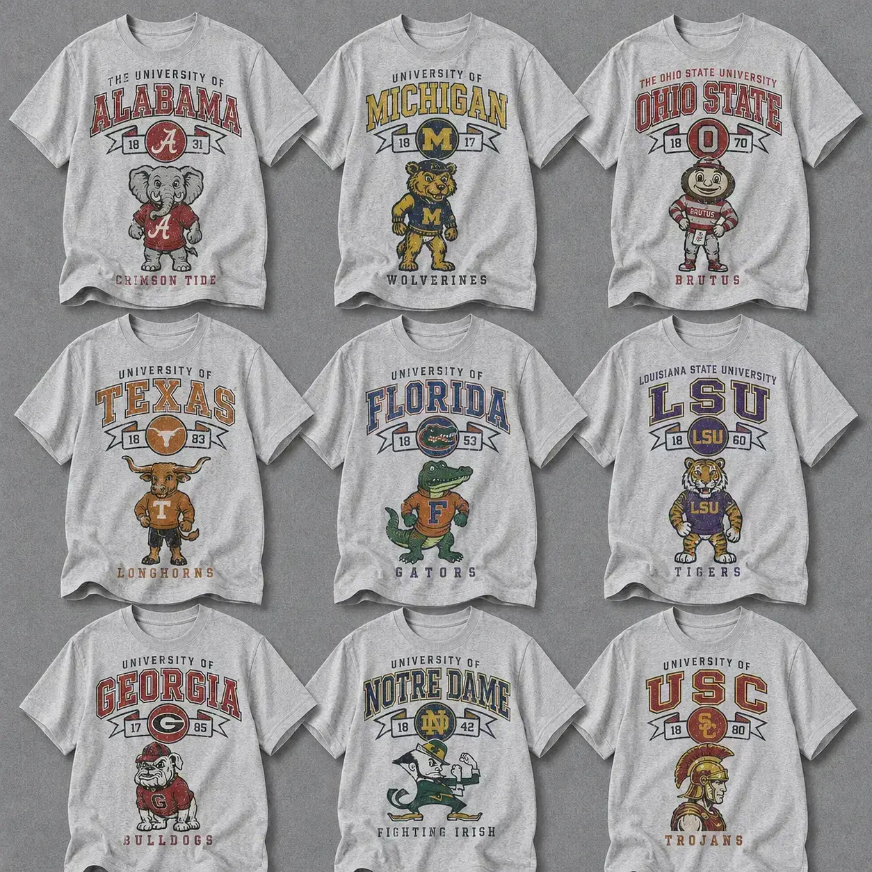 Retro Football Team Mascot T-Shirt Vintage College Stadium Graphic Tee Distressed Fan Apparel Classic Game Day Shirt Sports Lover Gift for Men Women Unisex Tailgate Outfit Vintage Style