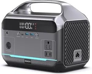 90,000mAh Portable Power Station,  288Wh LiFePO4 Backup Battery with 2× 110V 600W Pure Sine Wave AC Outlets (1200W Peak), Solar Generator for Home Backup Power