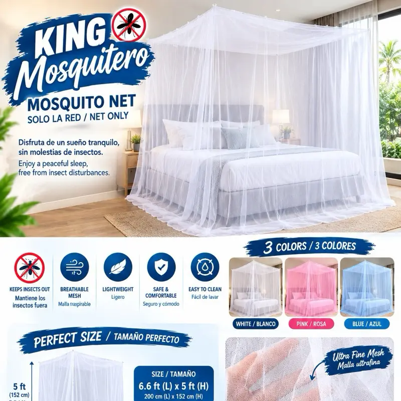 Mosquitero Camero King Net 6.6ft x 5ft Mosquitero Camero King Net 6.6ft x 5ft