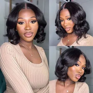 Asteria Hair  7x4 Pre Cut Lace Closure Bob Wig Ready To Wear with Pre Done Everything