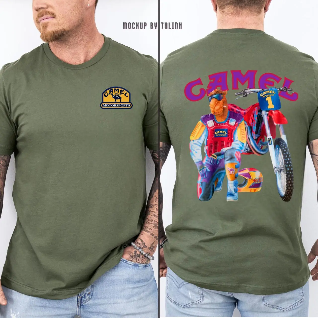Camel Super Cross Vintage T-Shirt - Retro Camel Motorsport Racing Tee - 90s Style Motocross Graphic Shirt - Premium Heavyweight Cotton Unisex Oversized Streetwear