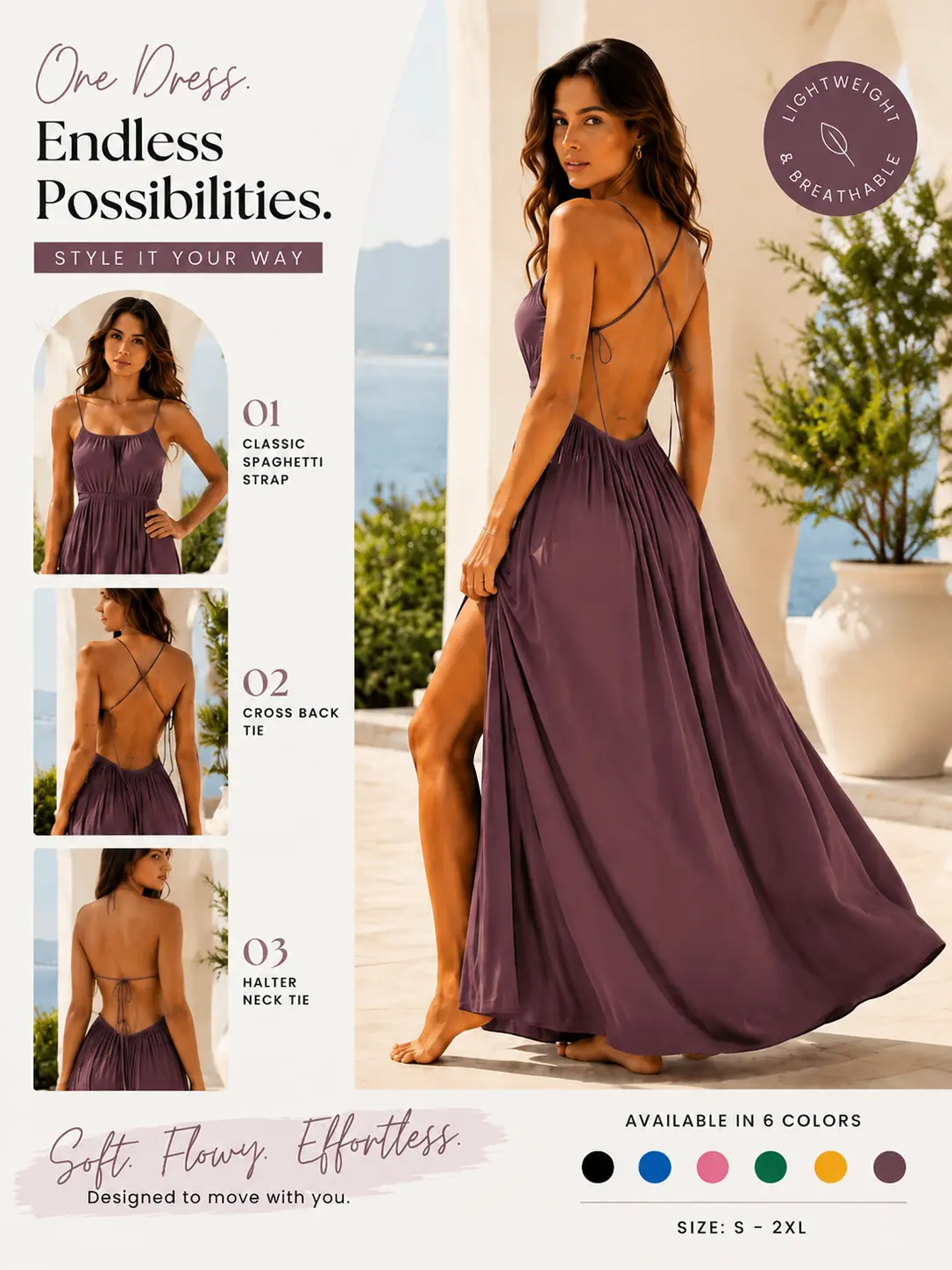 Women's Sweet Style SummerDrawstring Loose Slip Dress Lazy StyleSolid Color Long Cami Dress Sexy Slim FitPleated Dress Elegant Advanced SenseCasual Party Vacation Dresses Chic Womenswear，loungewear for women，comfy nightgown for women Basic Black