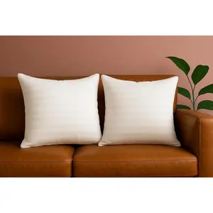 Home 18x18 Throw Pillow Insert (Set of 2, White) Bed and Couch Pillows Stuffer Hypoallergenic, Decorative Home Indoor Sofa Pillow Filler (Machine Wash, 2 Pack)