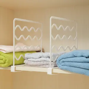 5 Pack Wardrobe Dividers, Adjustable Dividers, Closet Organizers, Plastic Multi-Purpose Storage Shelves, Space Saving Clothes Separator, Ideal for Closets & Cabinets