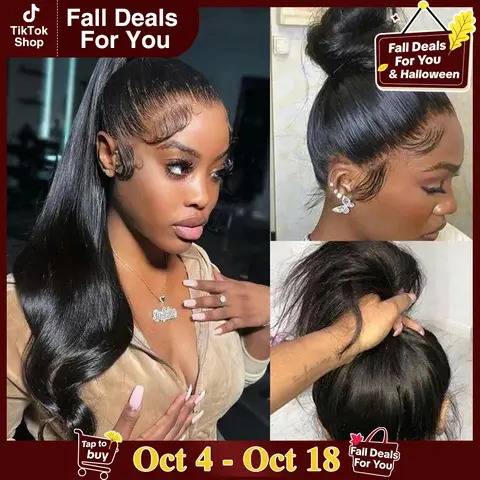 STERLY 250% Density 360 Full Lace Invisi Strap Body Wave 360 Full Frontal Wig Human Hair Wig With Drawstring Hidden Strap Frontal Lace Wigs Smooth HD Transparent Lace Front Wig #tiktokshopstockup