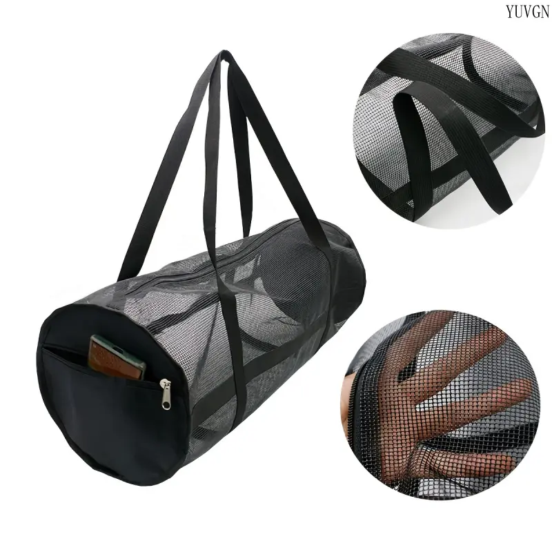Transparent PVC Drawstring Backpack with Large Capacity, Sports Cinch Sack for Football, Basketball, and Fitness Training, Drawstring Top