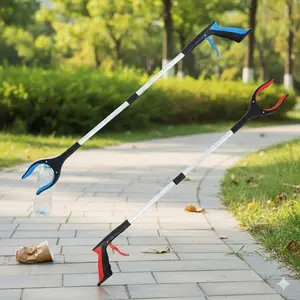 32-Inch Adjustable Aluminum Grabber Tool - Heavy-Duty Non-Slip Reaching Claw for Kitchen, Bathroom & Garden Use. Foldable Design, Rust-Resistant Multi-Purpose Gripper, Ideal for High Places & Outdoor Cleaning.