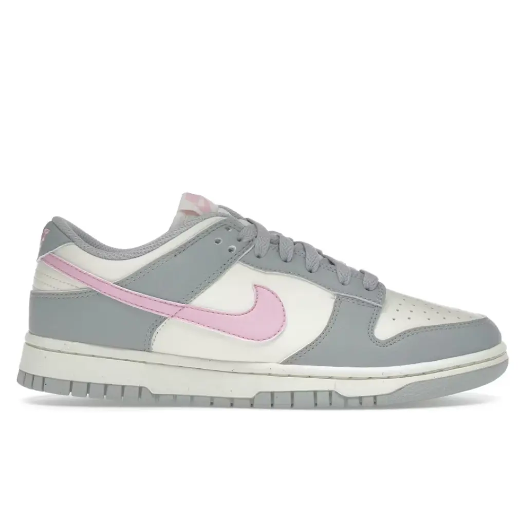 Nike Dunk Low Next Nature Light Smoke Grey Pink Rise Womens Sneakers DD1873-002 | Low Top Casual Retro Street Style Shoes