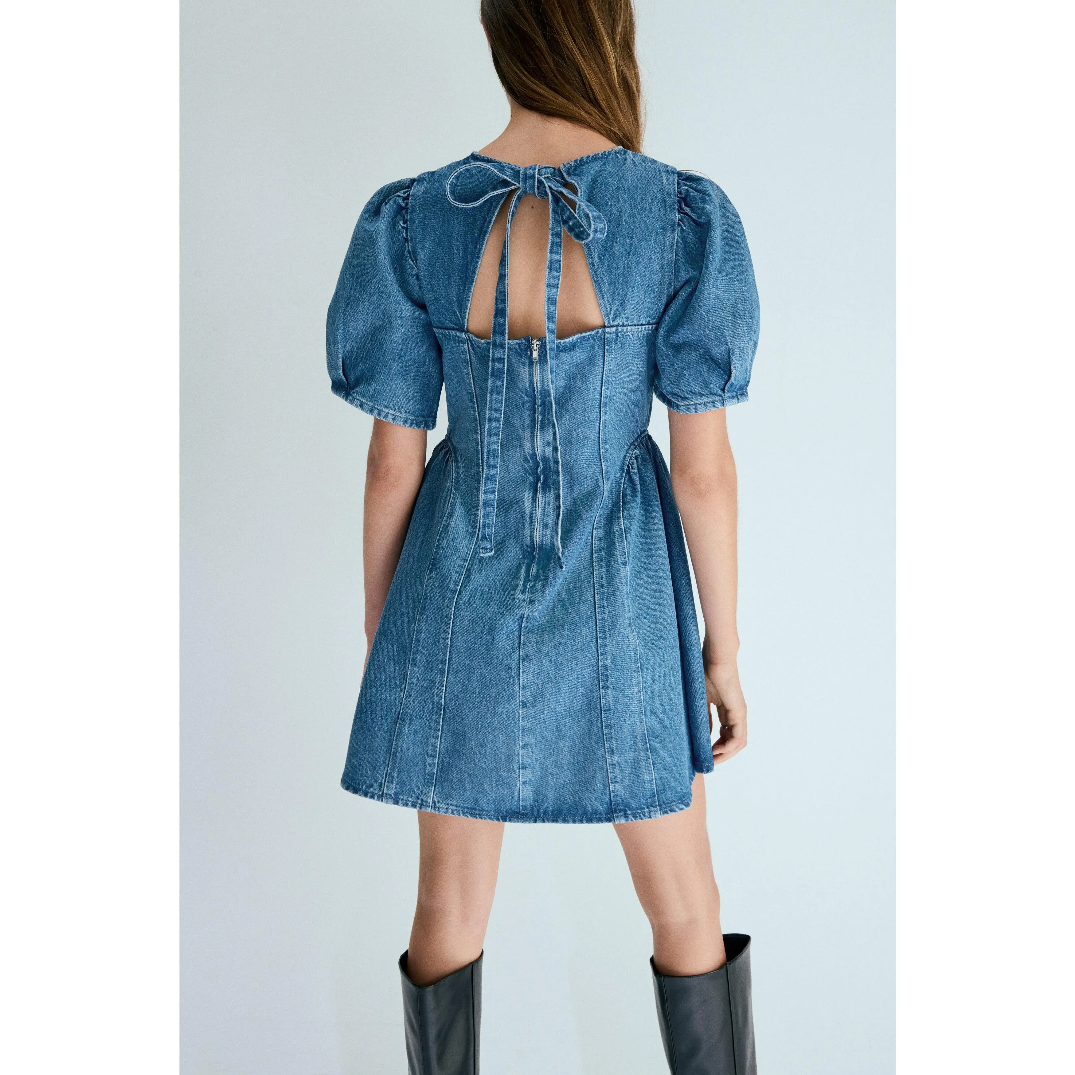 H&M Flared-skirt denim dress