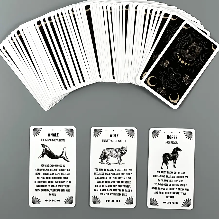 Spiritual Beast Card Tarot Oracle Truth Card Set Suitable for Beginners Tarot Fortune Telling Divination Board Game Fun Indoor Game Party Gift for Friends Christmas Halloween Thanksgiving