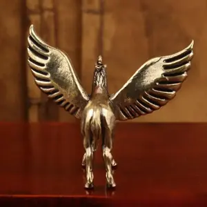 Unicorn Bell with Wings Copper Color, Halloween Decoration, No Power Needed, Detailed Metal Design, Solid Metal Decor for Home and Office Decor