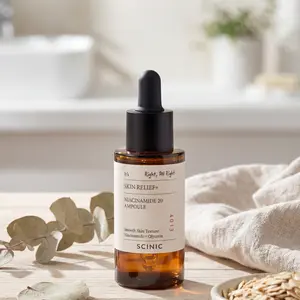 SCINIC Skin Relief Plus Niacinamide 20 Ampoule 30ml Vegan Moisturizing Ampoule for Sensitive & Mature Skin with 20% Niacinamide for Brightening & Texture Improvement