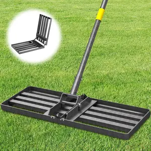 Lawn Leveling Rake 30x10 Inch , Yard Leveling Rake 6.2FT Leveler Tool for Soil, Sand & Topsoil, Backyard,, Golf Course