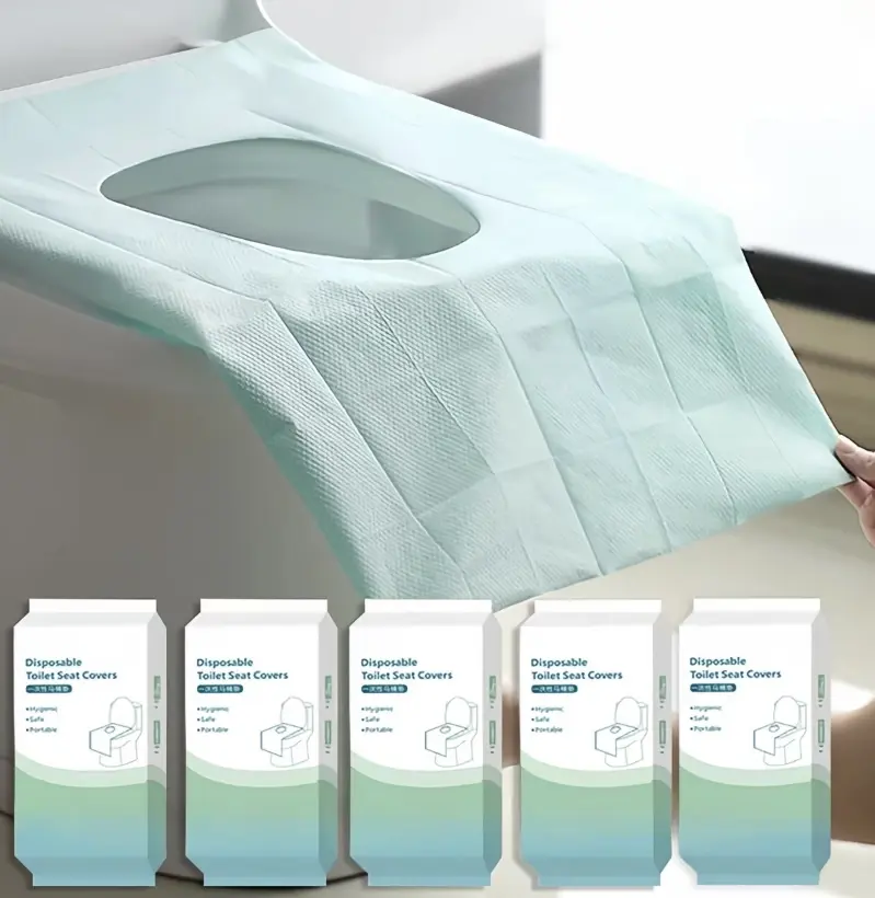 Disposable Toilet Seat Covers (10/20/30-Pack), 16x24in Waterproof Portable Non-Slip Individually Wrapped Bathroom Hygiene Essentials