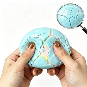 3PCS Crunchy Squishy Handmade Ball, Soft Stress Relief Fidget Toy, Crackling Sound Decompression Ball for Adults Kids, Random Colors, Birthday Children's Day Gift Idea