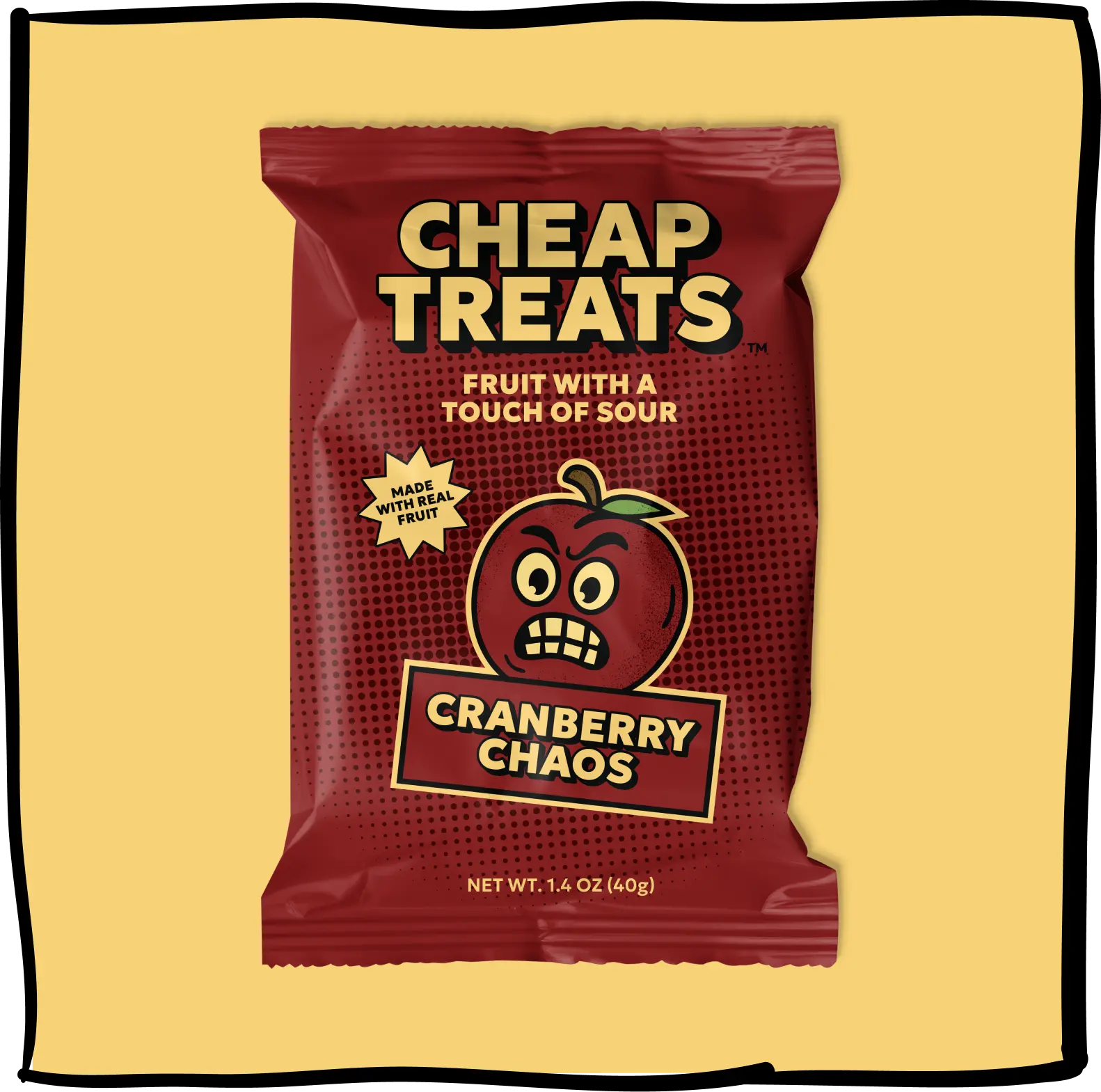 Cheap Treats Cranberry Chaos Sour Fruit Snacks