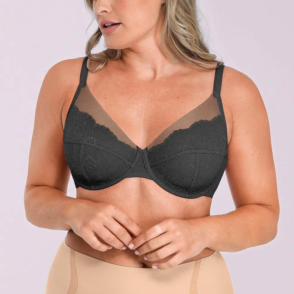 Shapellx Bare Essentials AirSlim Unlined Lace Underwired Uplift Bra