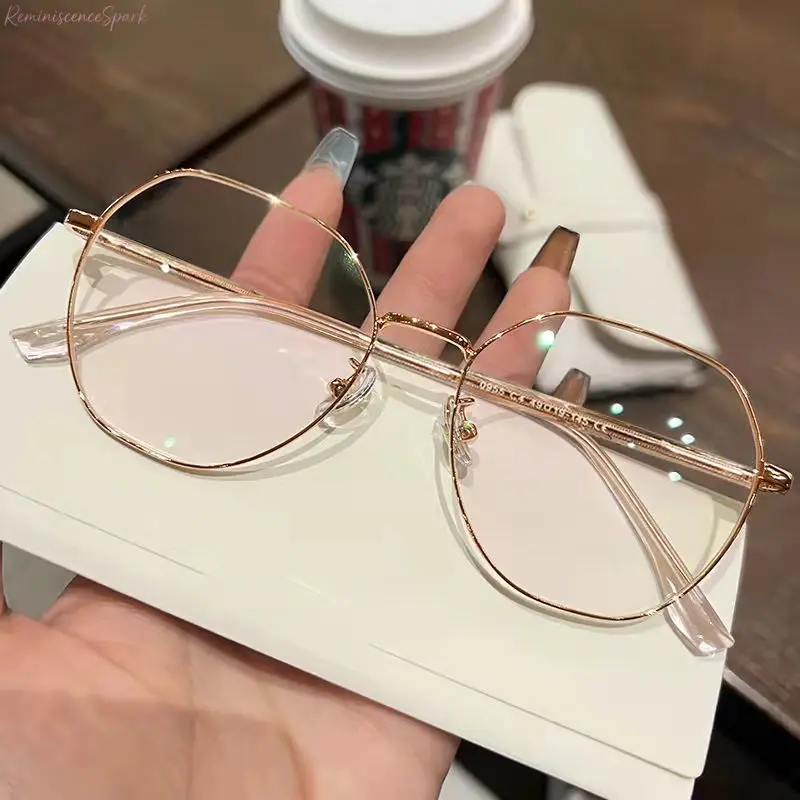 4-Pack Women's Trendy Blue Light Blocking Glasses, Cute Round Metal Frame for All-Day Comfort, Anti-Fatigue Design Perfect for Long Screen Time, Studying & Daily Wear