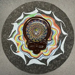 Paulie 2 Fingers Grateful Dead Skull with Stealie Bear Millie Pendant