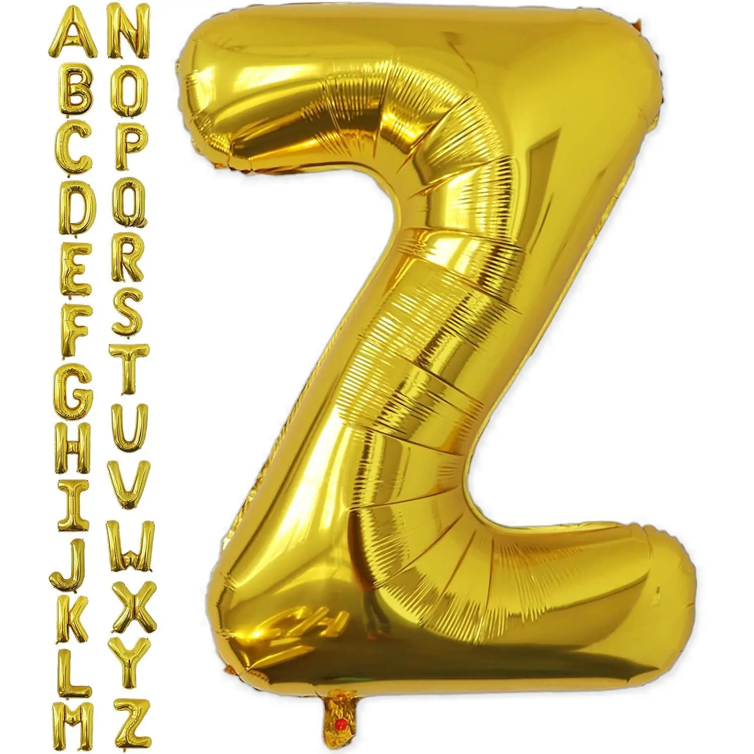 40 Inch Gold Letter Z Balloon, Big Size Alphabet Foil Mylar Helium Balloons For Birthday Party Celebration Wedding Anniversary Baby Shower Decorations Supplies Alphabet Z